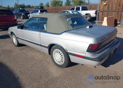 1990 Chrysler Lebaron z USA, uszkodzony, nr VIN 1C3XJ4538LG487714
